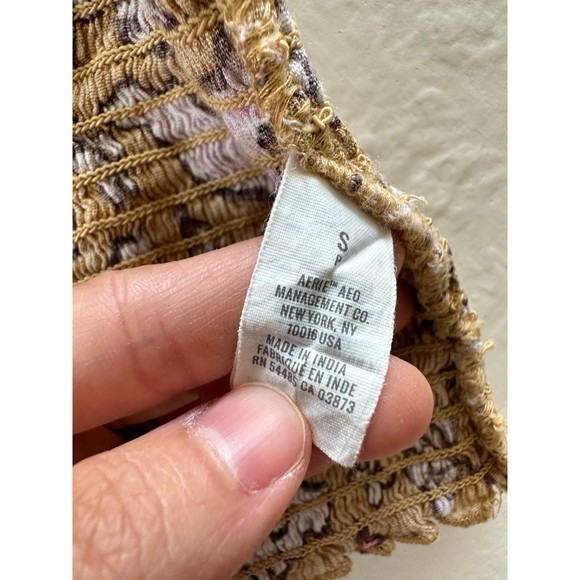 AERIE Floral Tulip Crop Top - Picture 6 of 9